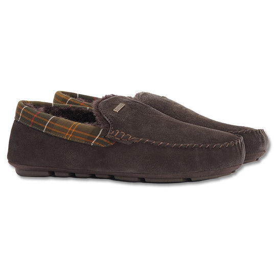 Barbour Men's Monty Slippers-Men's Footwear-Brown Suede-UK7/US 8-Kevin's Fine Outdoor Gear & Apparel