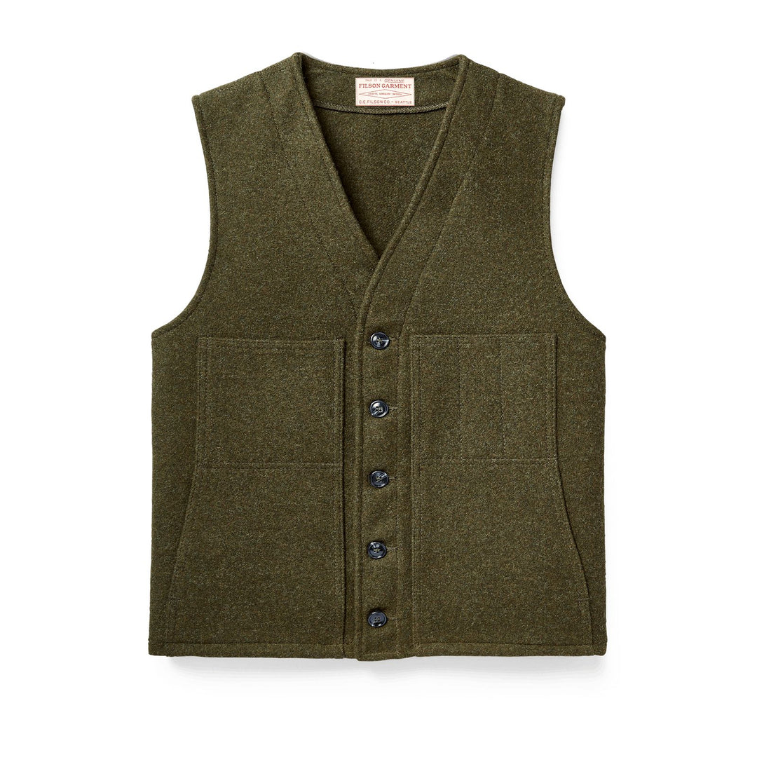 Filson Mackinaw Wool Vest-Men's Clothing-Forest Green-M-Kevin's Fine Outdoor Gear & Apparel