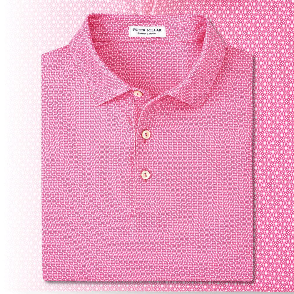 Peter Millar Tesseract Performance Jersey Polo-Men's Clothing-Pink Ruby-S-Kevin's Fine Outdoor Gear & Apparel