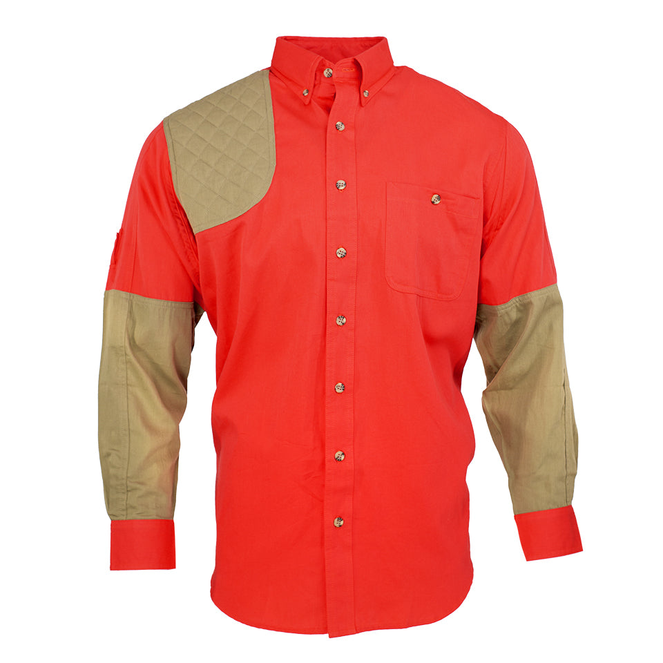 Kevin's Long Sleeve Single Right Patch Shooting Shirt-Men's Clothing-Red/Khaki-S-Kevin's Fine Outdoor Gear & Apparel