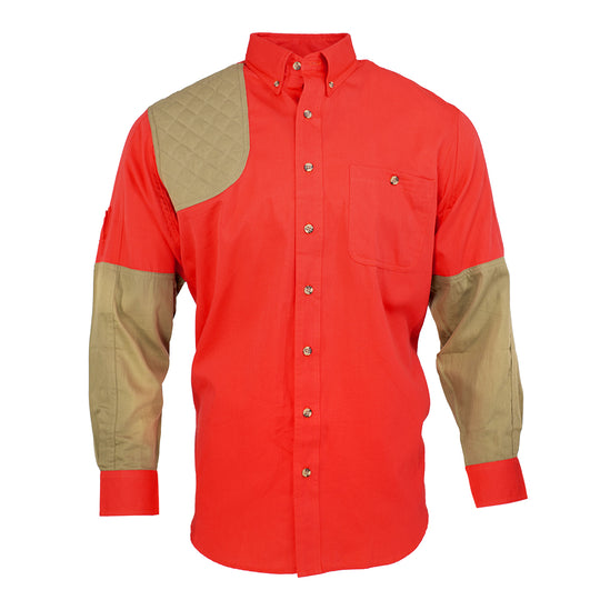Kevin's Long Sleeve Single Right Patch Shooting Shirt-Men's Clothing-Red/Khaki-S-Kevin's Fine Outdoor Gear & Apparel