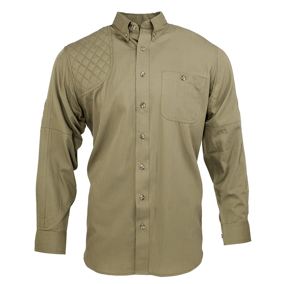 Kevin's Long Sleeve Single Right Patch Shooting Shirt-Men's Clothing-Solid Khaki-S-Kevin's Fine Outdoor Gear & Apparel