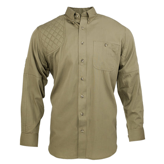 Kevin's Long Sleeve Single Right Patch Shooting Shirt-Men's Clothing-Solid Khaki-S-Kevin's Fine Outdoor Gear & Apparel