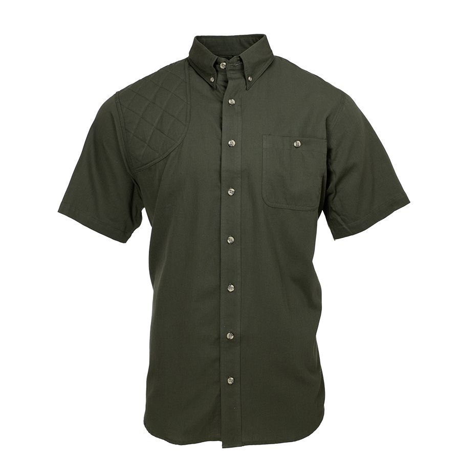 Kevin's Feather-Weight Short Sleeve Right Patch Wingshooting Shirt-Men's Clothing-Dark Green-S-Kevin's Fine Outdoor Gear & Apparel