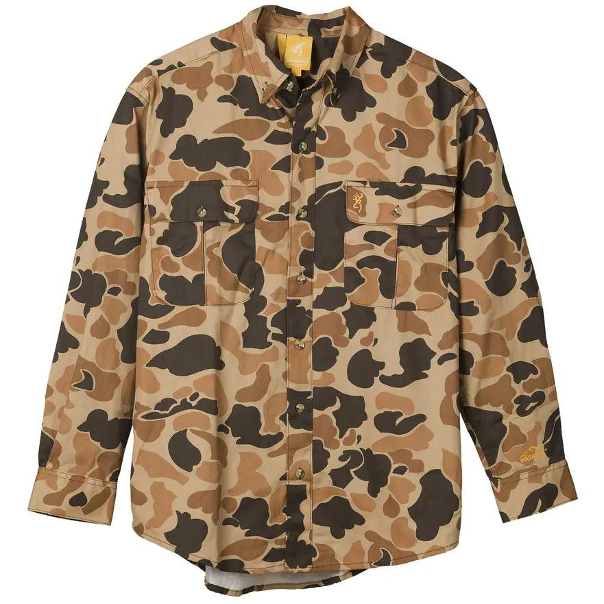 Browning Wasatch Long Sleeve Lightweight Button Down Shirt-Men's Clothing-Vintage Tan-S-Kevin's Fine Outdoor Gear & Apparel