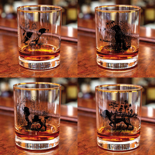 Sporting Dogs Double Old Fashioned Set of 4-Home/Giftware-Kevin's Fine Outdoor Gear & Apparel