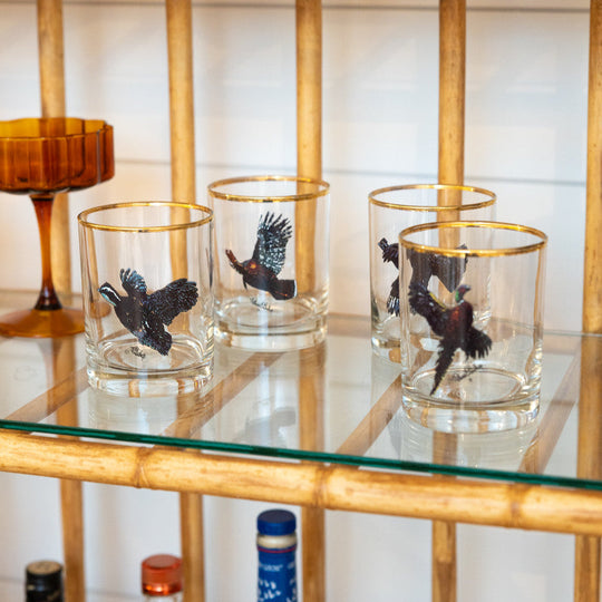 Upland Gamebirds 14 oz Double Old Fashioned (Set of 4)-Home/Giftware-Kevin's Fine Outdoor Gear & Apparel