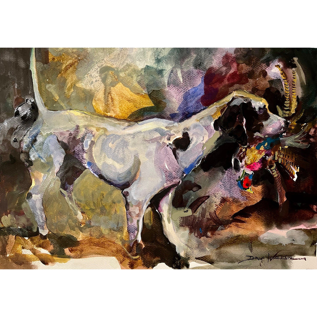 "Pointer with Pheasant " Painting by Dirk Walker-Home/Giftware-Kevin's Fine Outdoor Gear & Apparel