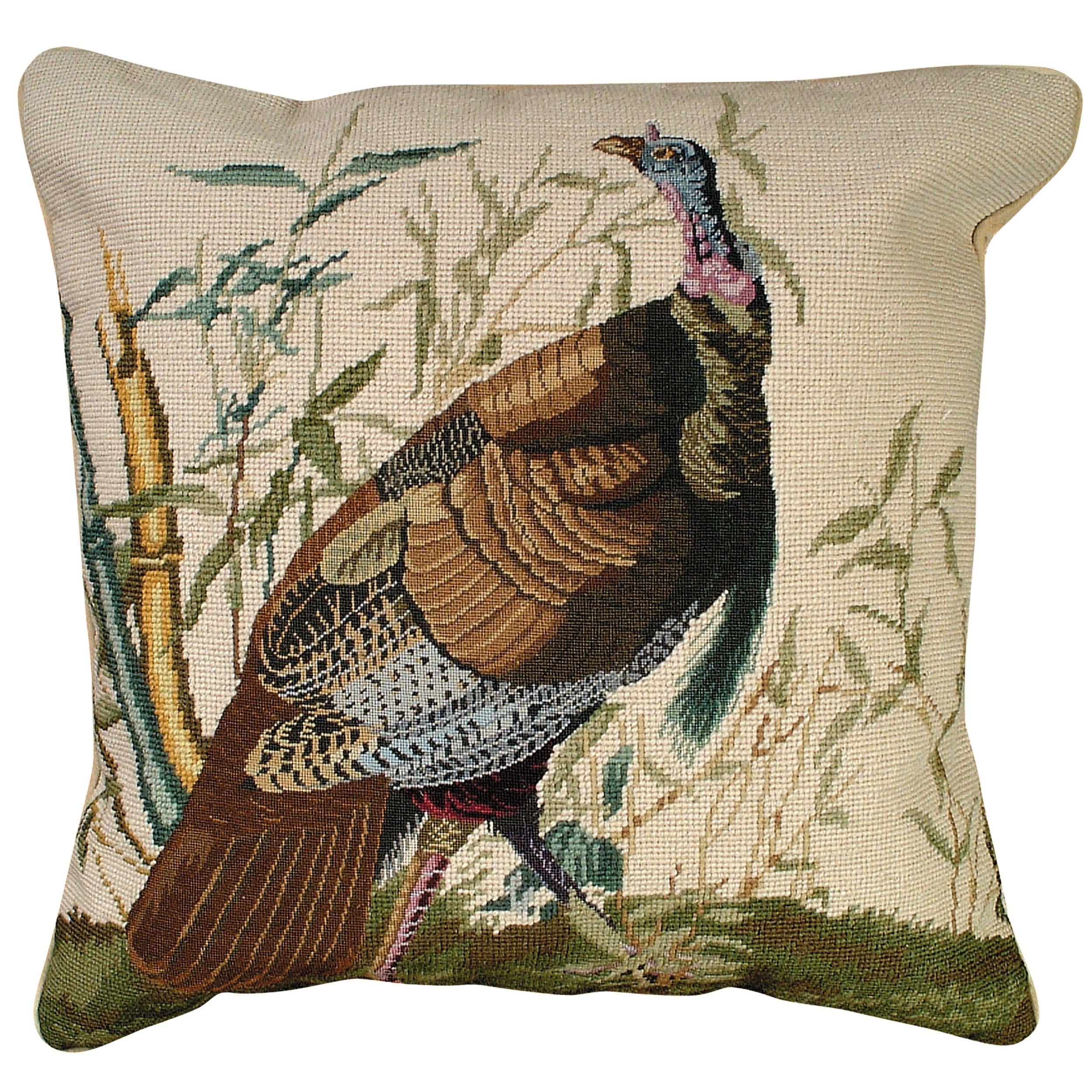 Sitting Fox 18" x 18" Needlepoint Pillow Kevin's Catalog Kevin's