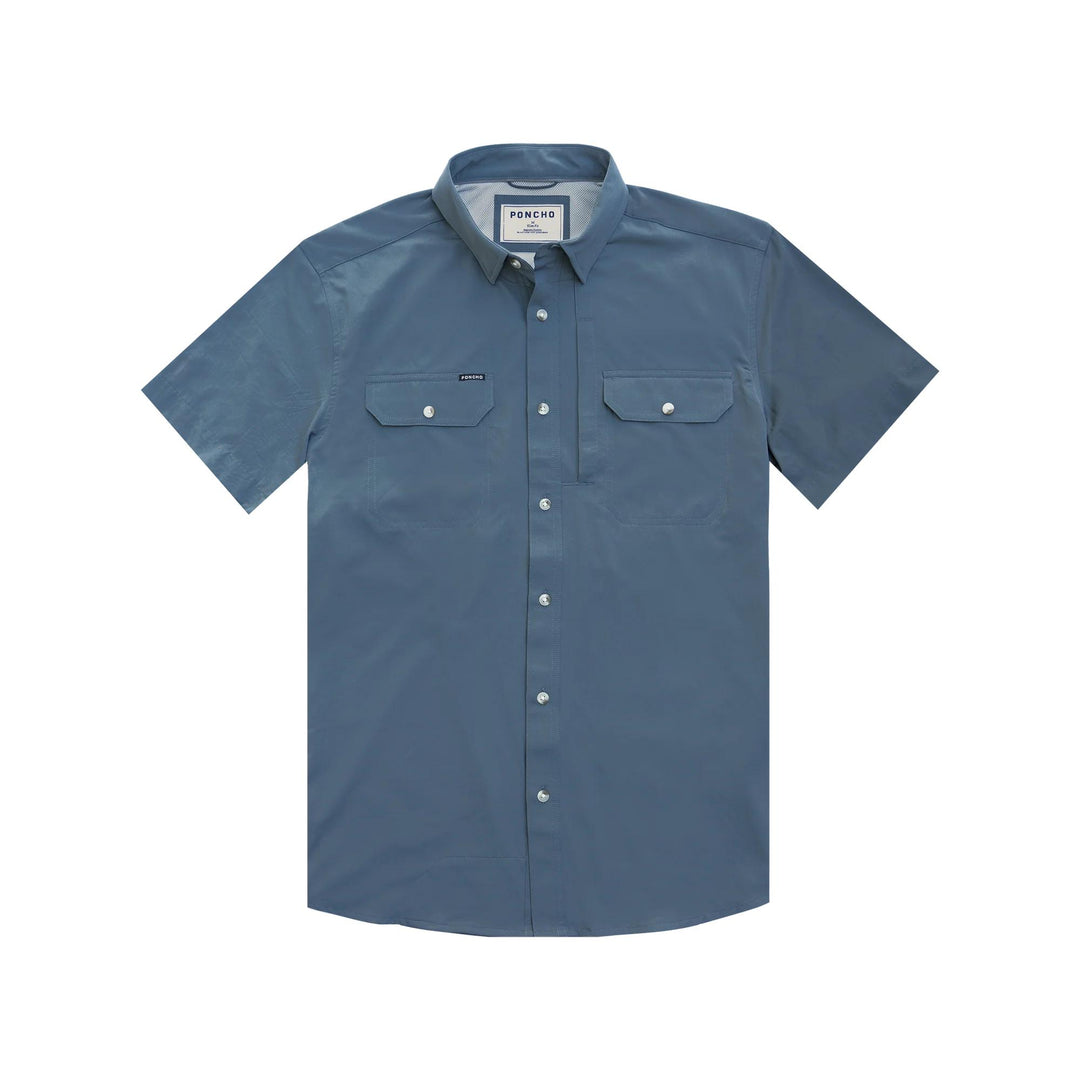 Poncho The Ahi Original Short Sleeve Shirt-Men's Clothing-Slate Blue-Regular-M-Kevin's Fine Outdoor Gear & Apparel