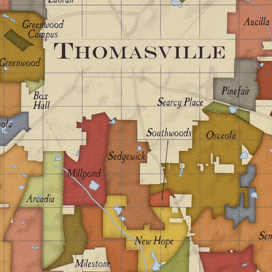 Red Hills Plantation Map-Kohler & Associates-RED HILL PLANTATION MAP-Kevin's Fine Outdoor Gear & Apparel
