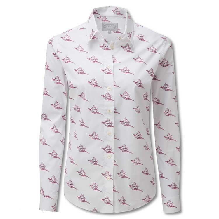 Schoffel Ladies Norfolk Shirt-WOMENS CLOTHING-Schöffel Country-FIG PHEASANT-US16/UK20-Kevin's Fine Outdoor Gear & Apparel