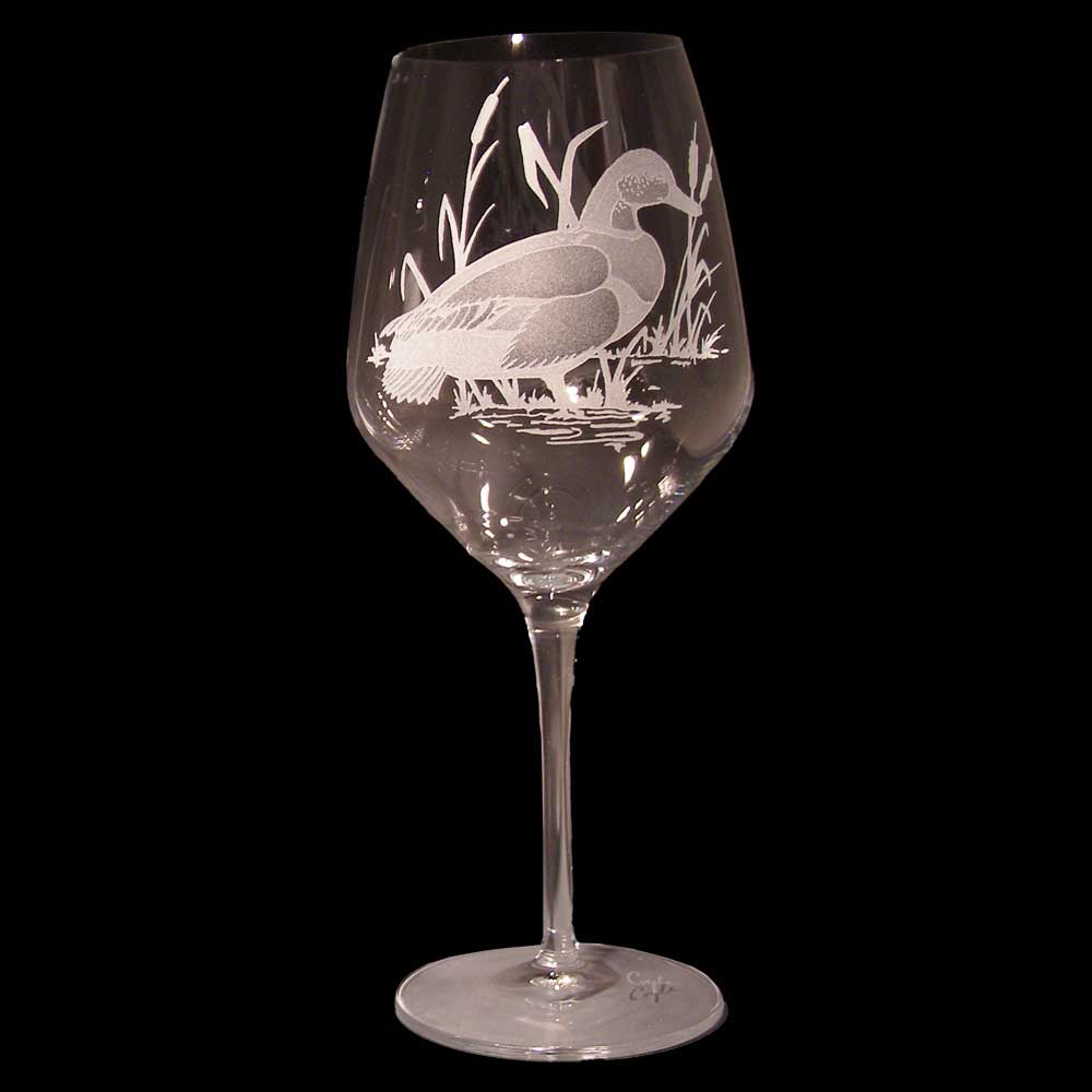 bird wine glasses Kevin's Crystal 23 oz Red Wine Glass