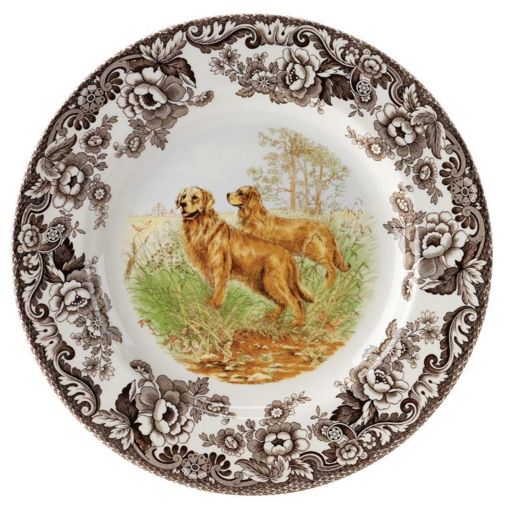 Spode Woodland Hunting Dog Dinner Plate-HOME/GIFTWARE-GOLDENRETRIEVER-Kevin's Fine Outdoor Gear & Apparel