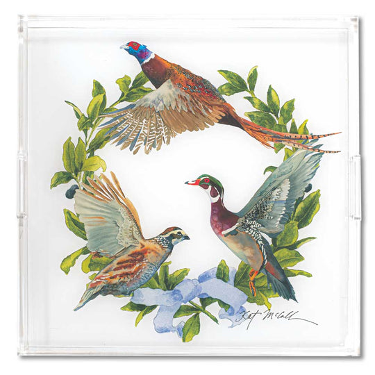 Upland Wreath Acrylic Tray-Home/Giftware-White-Kevin's Fine Outdoor Gear & Apparel