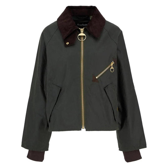 Barbour Arlene Waxed Jacket-Women's Clothing-Fern/Ancient Tartan-US 4/UK8-Kevin's Fine Outdoor Gear & Apparel