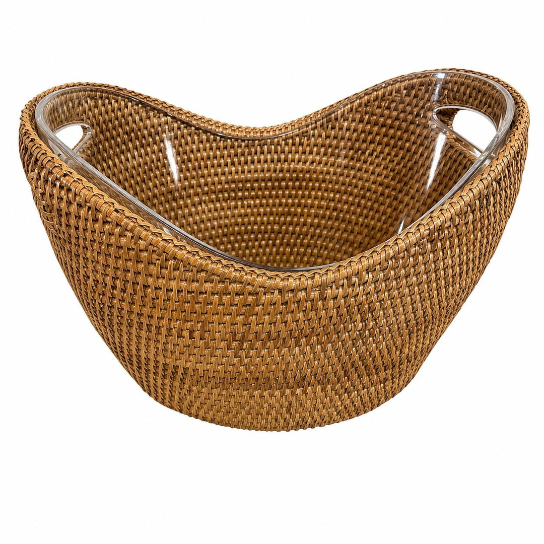 Wicker Champagne Bucket with Acrylic Insert-Home/Giftware-Kevin's Fine Outdoor Gear & Apparel