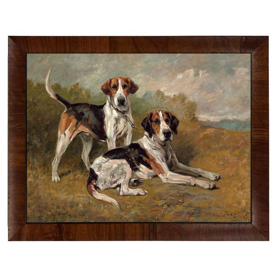 Vintage Hunting Dogs Oil Reproduction-Home/Giftware-Foxhound-Kevin's Fine Outdoor Gear & Apparel