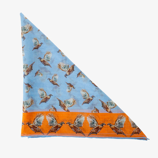 Kevin's Finest Flying Quail Scarf/Bandana-Women's Accessories-Blue/Orange-One Size-Kevin's Fine Outdoor Gear & Apparel