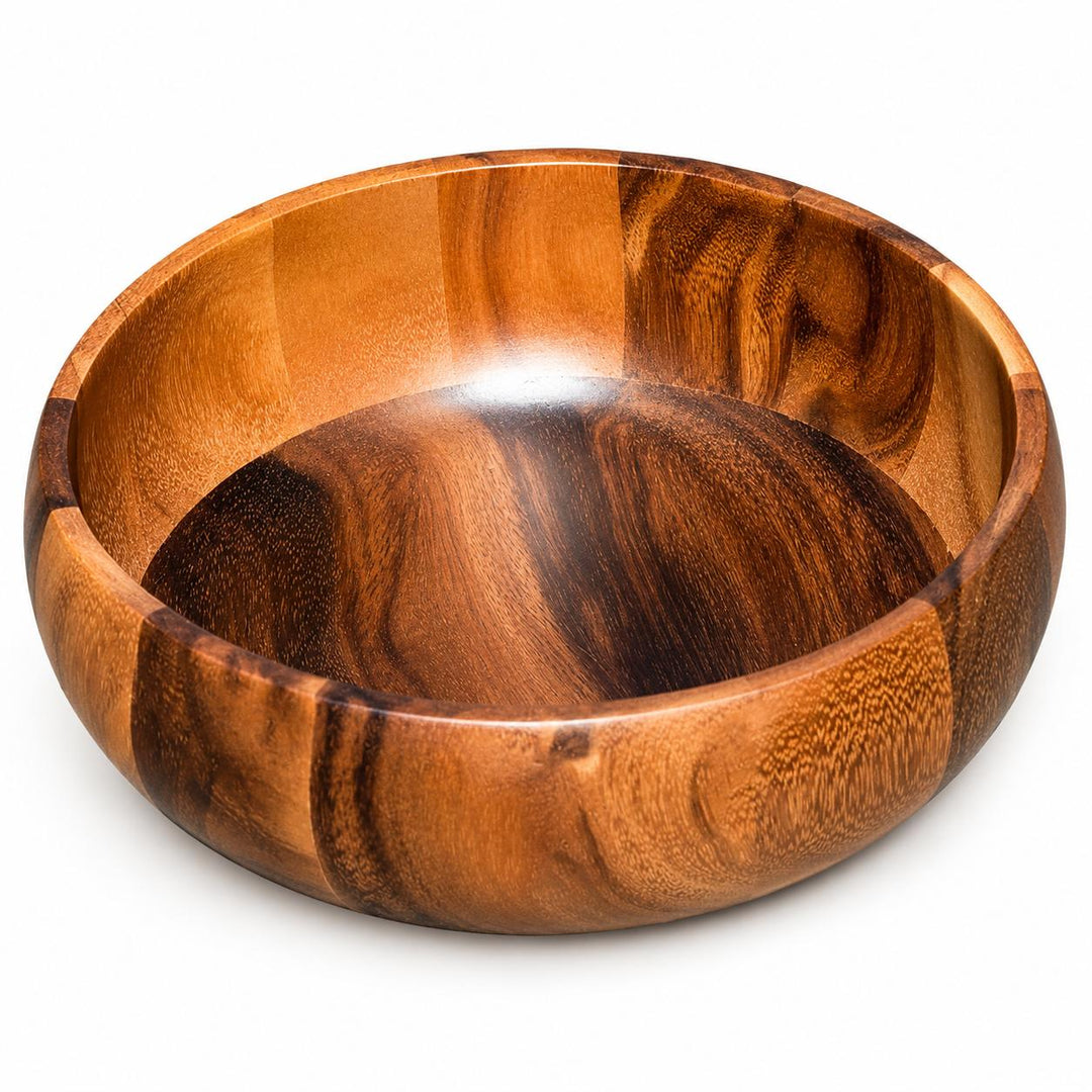 Acacia Wood Round Footed Bowl-Home/Giftware-Kevin's Fine Outdoor Gear & Apparel