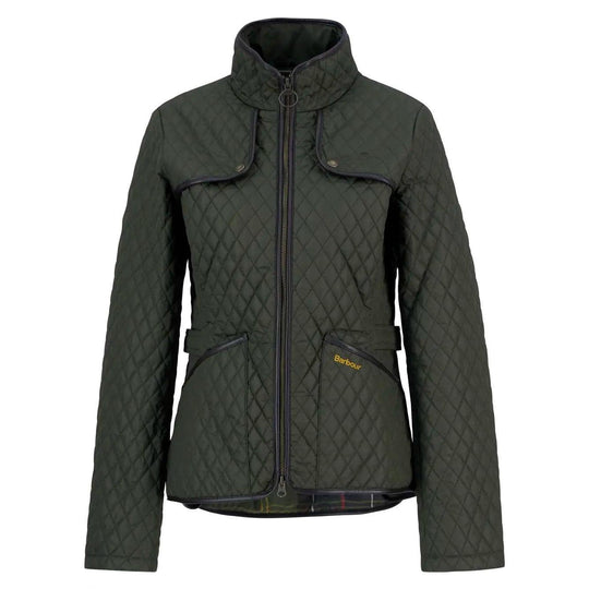 Barbour Dahlia Quilted Jacket-Women's Clothing-Olive-US 4/UK8-Kevin's Fine Outdoor Gear & Apparel