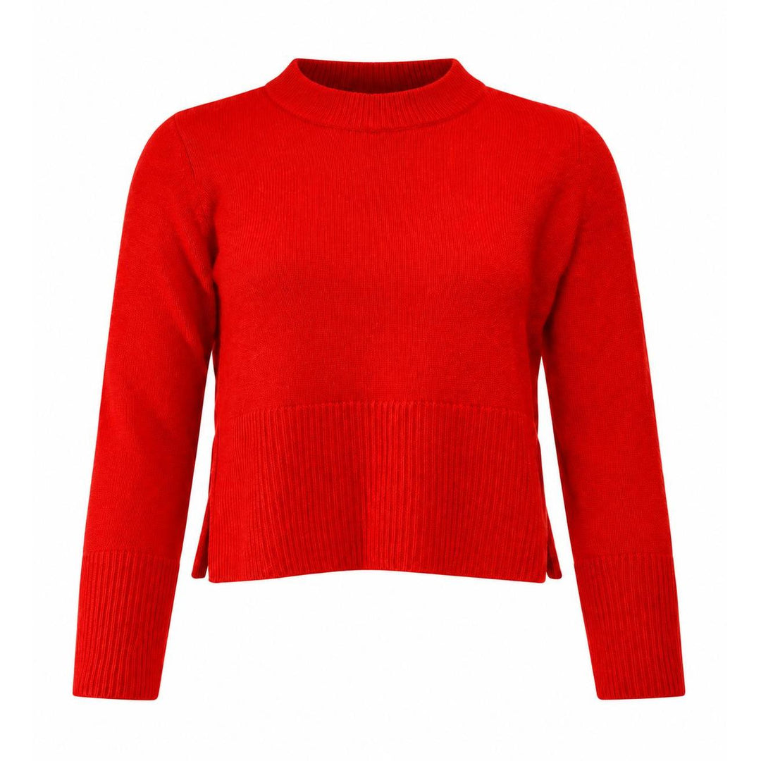 Autumn Cashmere 4-ply Cropped Boxy Crew w/ Side Slits