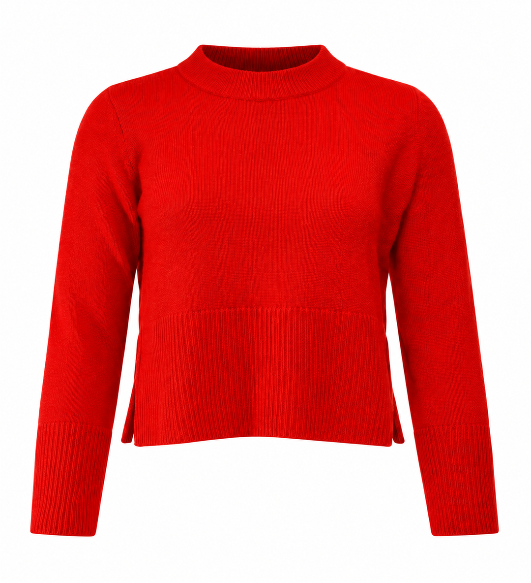 Autumn Cashmere 4-ply Cropped Boxy Crew w/ Side Slits