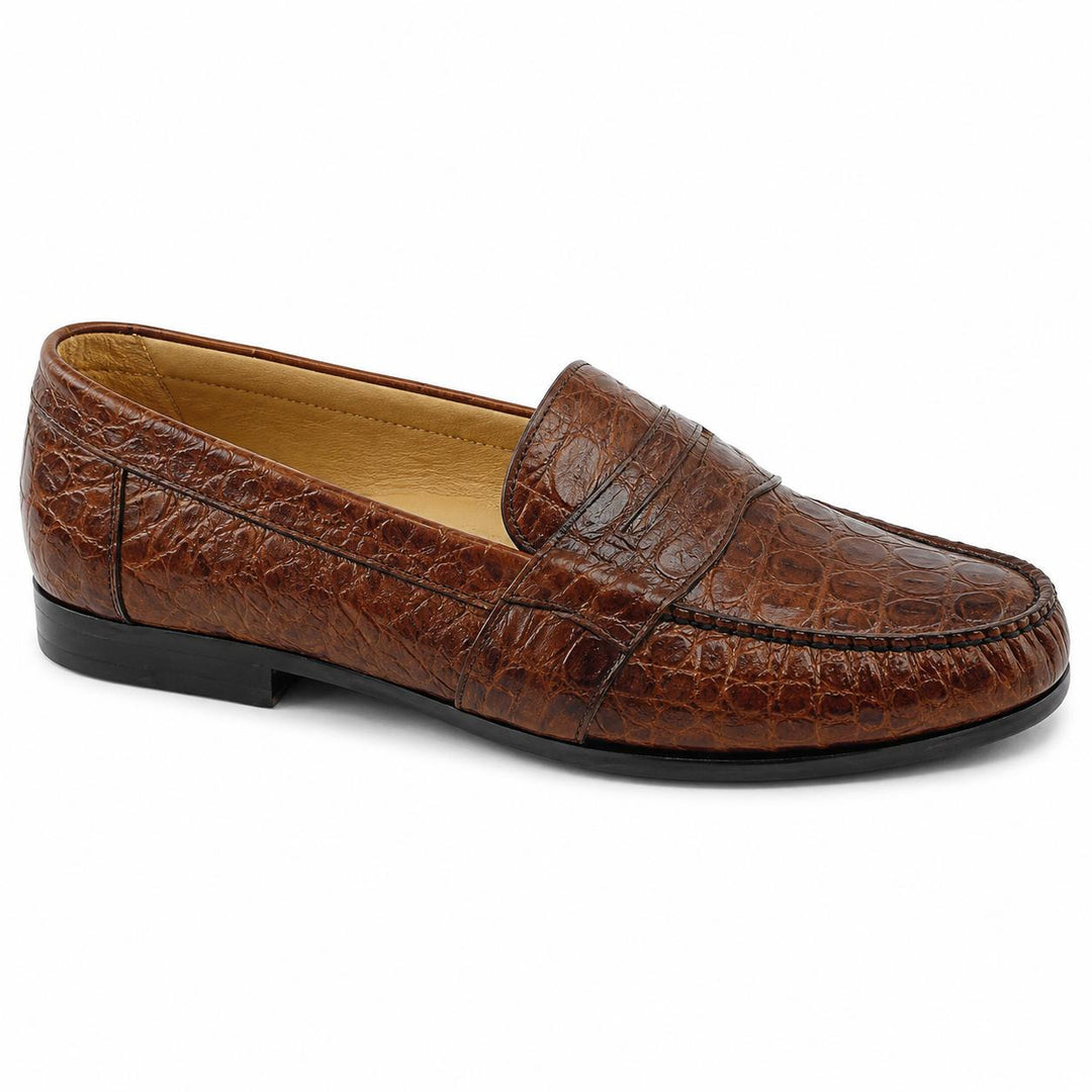 Kevin's Genuine Caiman Loafer-Men's Footwear-Honey Brown-8M-Kevin's Fine Outdoor Gear & Apparel