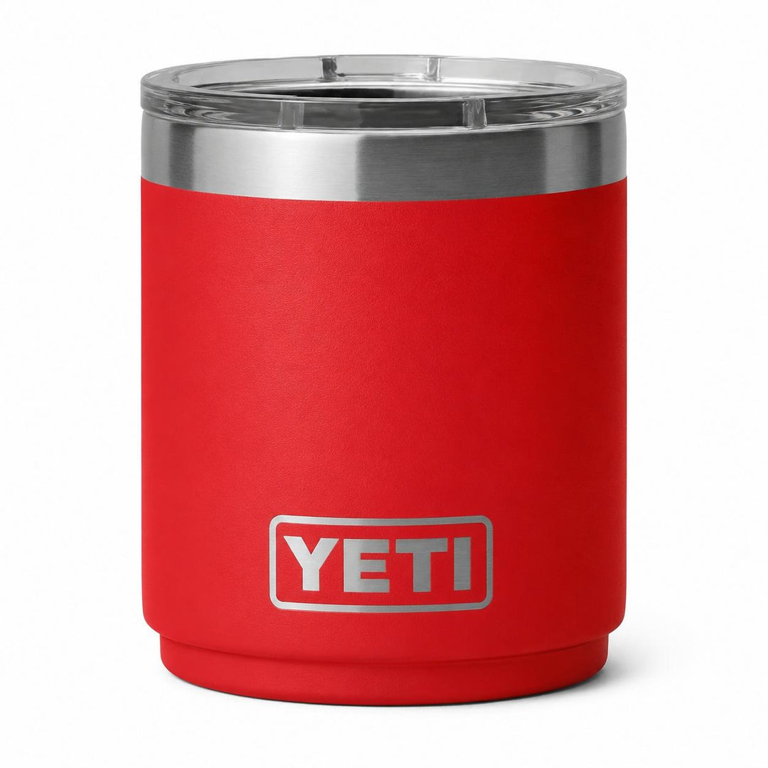 YETI Rambler 10 oz Lowball 2.0 with Durasip Ceramic Lining and MegaSlider Lid-Hunting/Outdoors-Rescue Red-Kevin's Fine Outdoor Gear & Apparel