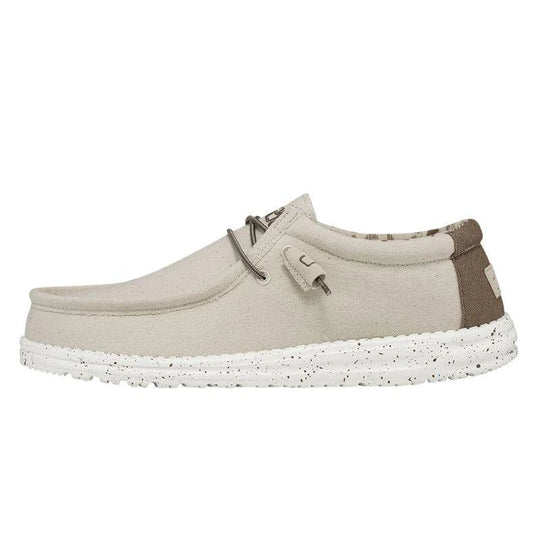 Hey Dude Men's Wally Stretch Shoes-Footwear-Ivory-8-Kevin's Fine Outdoor Gear & Apparel