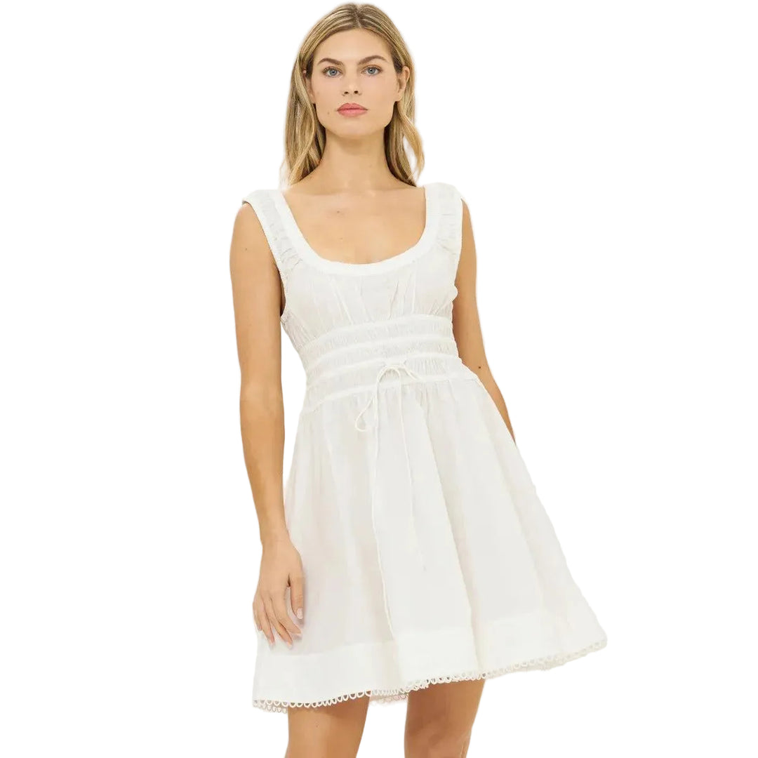 Oliphant Harper Mini Dress-Women's Clothing-Tisbury White-XS-Kevin's Fine Outdoor Gear & Apparel