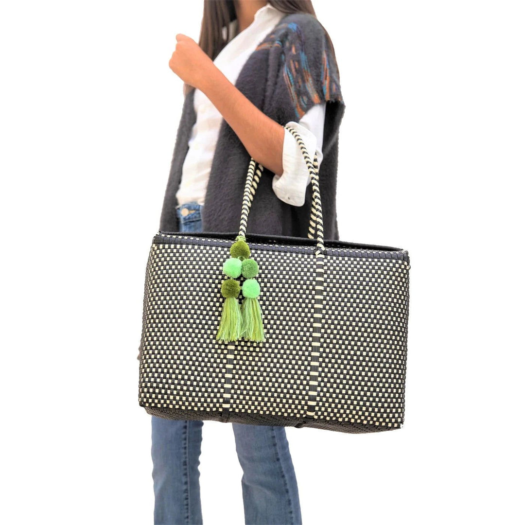 Bombon Tote-Women's Accessories-Black / Bone-ONE SIZE-Kevin's Fine Outdoor Gear & Apparel