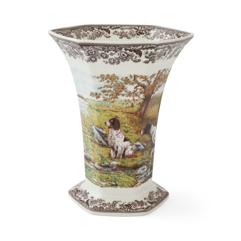 Spode Woodland 10.5" Hexagonal Vase-Home/Giftware-Kevin's Fine Outdoor Gear & Apparel