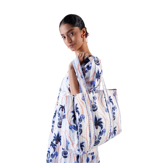 Beyond By Vera Voyager Tote-Women's Clothing-Paradise Island Navy-Kevin's Fine Outdoor Gear & Apparel