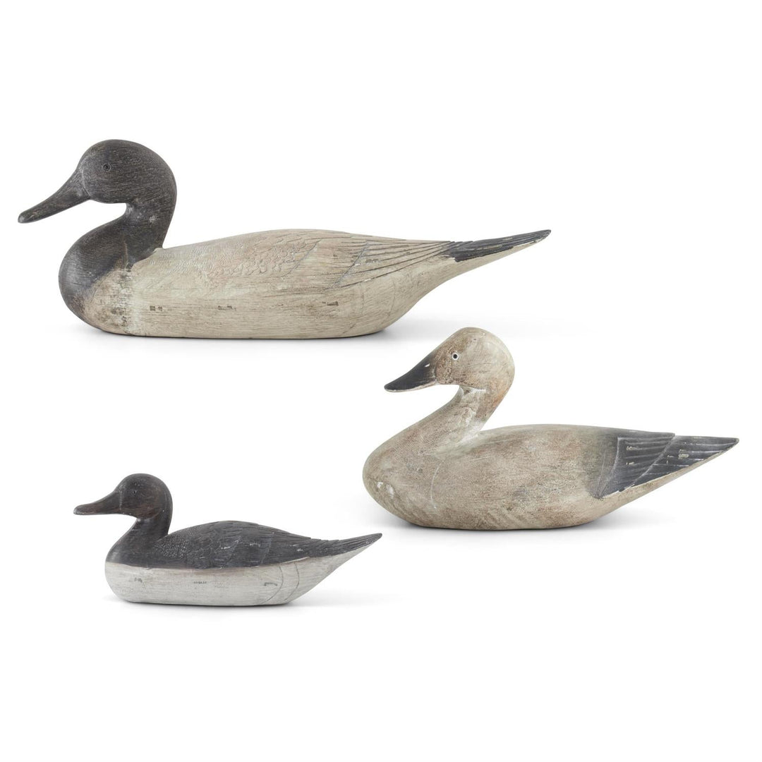 Antique Gray and Cream Resin Duck Decoys (Set of 3)-Home/Giftware-Kevin's Fine Outdoor Gear & Apparel