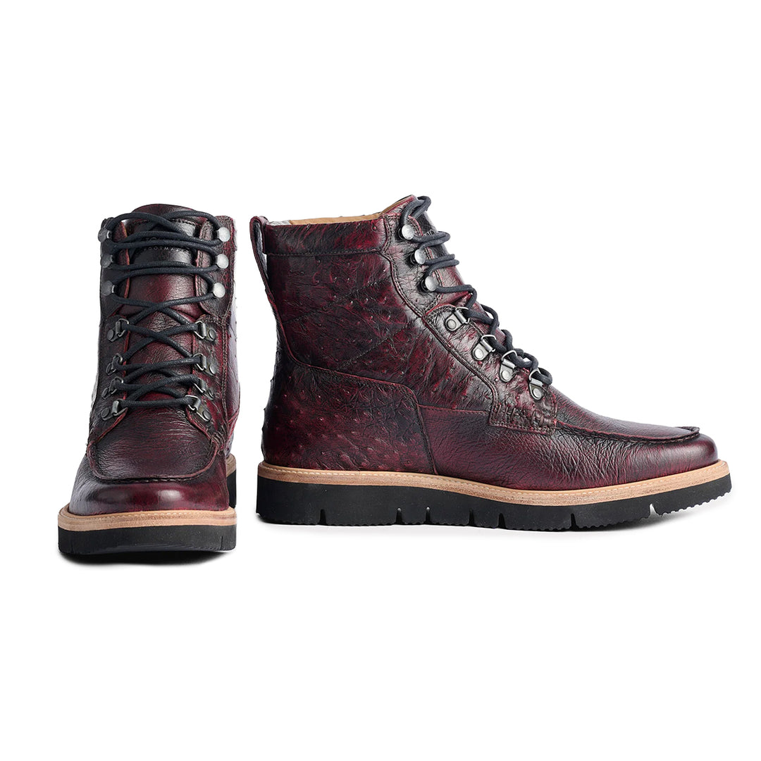 Lucchese Ridgeline Exotic Lace Up Boot-Men's Footwear-Black Cherry-9-Kevin's Fine Outdoor Gear & Apparel