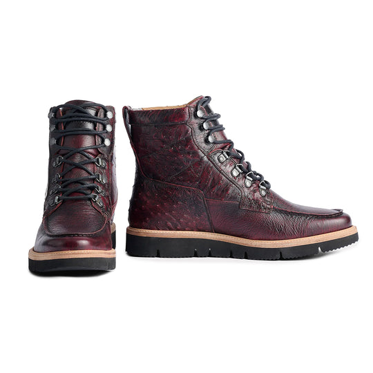 Lucchese Ridgeline Exotic Lace Up Boot-Men's Footwear-Black Cherry-9-Kevin's Fine Outdoor Gear & Apparel