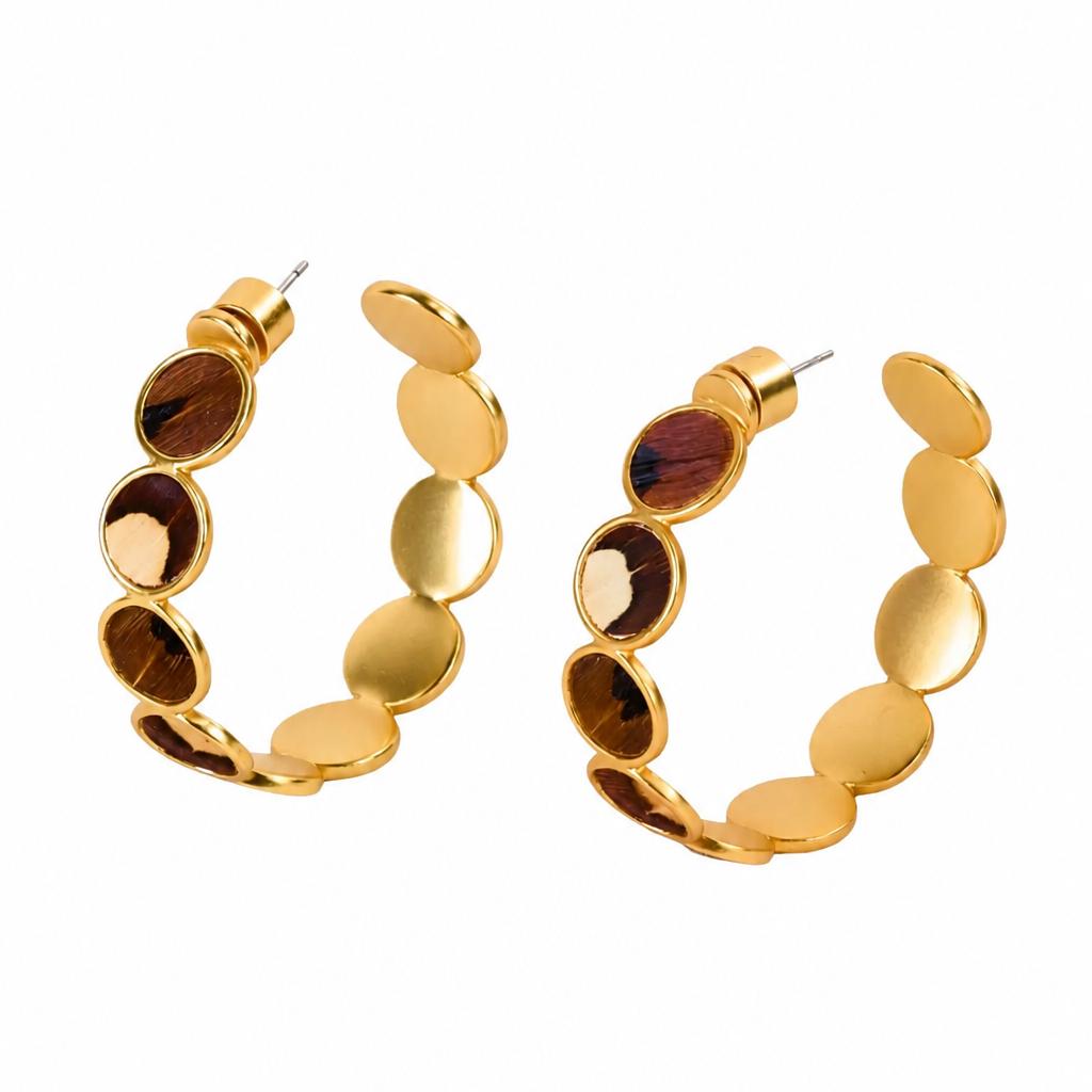 Brackish Cassandra Multi Bezel Hoop Earrings-Jewelry-Kevin's Fine Outdoor Gear & Apparel