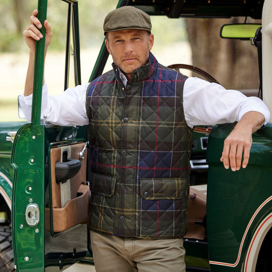 Barbour Icons Tartan Lowerdale Quilted Gilet-Men's Clothing-Kevin's Fine Outdoor Gear & Apparel