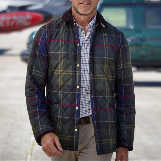 Barbour Icons Tartan Heritage Liddesdale Quilted Jacket-Men's Clothing-Kevin's Fine Outdoor Gear & Apparel