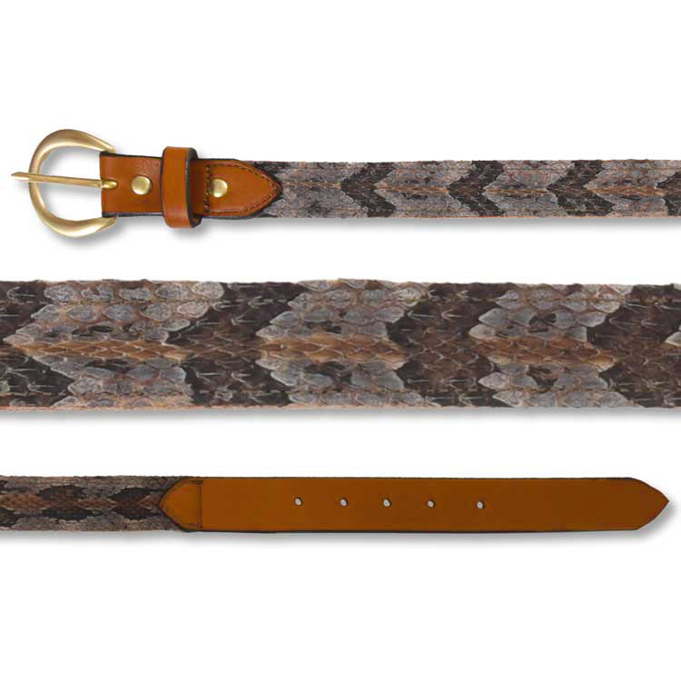 Kevin's Canebrake Rattlesnake Belt-Men's Accessories-Kevin's Fine Outdoor Gear & Apparel