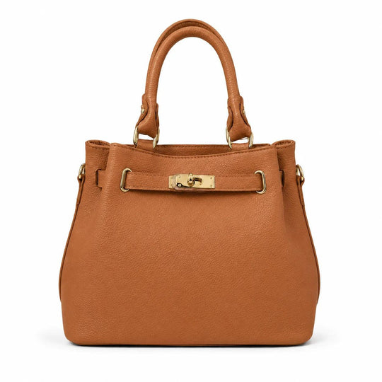Kevin's Rounded Double Top Handle Leather Hand Bag-Women's Accessories-Kevin's Fine Outdoor Gear & Apparel
