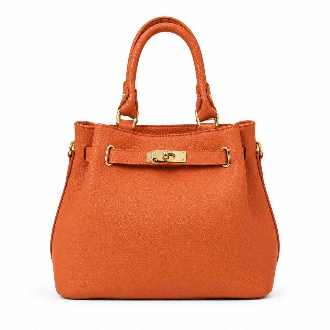 Kevin's Rounded Double Top Handle Leather Hand Bag-Women's Accessories-Kevin's Fine Outdoor Gear & Apparel