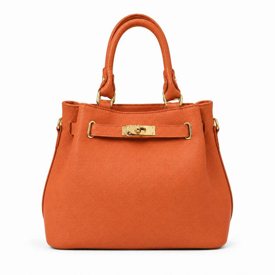 Kevin's Rounded Double Top Handle Leather Hand Bag-Women's Accessories-Kevin's Fine Outdoor Gear & Apparel