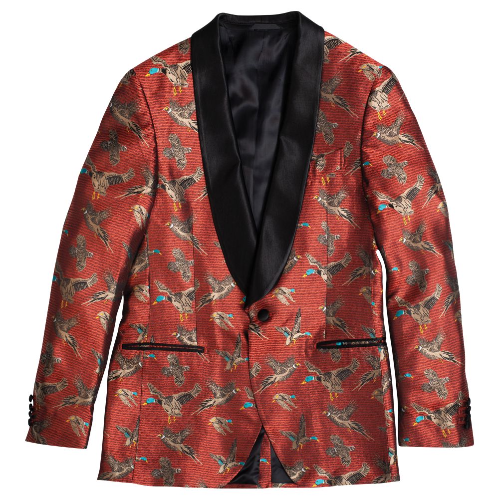 Kevin's Finest Silk Gamebirds Dinner Jacket-Men's Clothing-BURNT ORANGE-38R-Kevin's Fine Outdoor Gear & Apparel