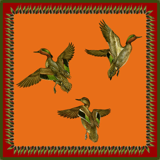 Kevin's Upland Bandanas-Ducks/ Orange-Kevin's Fine Outdoor Gear & Apparel