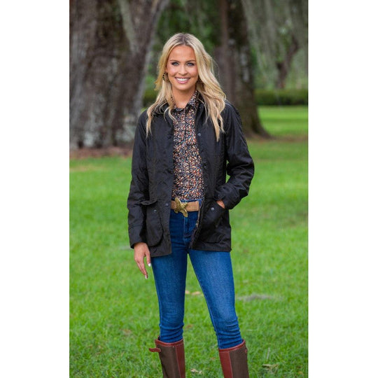 Barbour Ladies Classic Beadnell Waxed Jacket-Women's Clothing-Kevin's Fine Outdoor Gear & Apparel