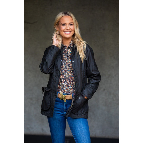 Barbour Ladies Beadnell Waxed Jacket-Women's Clothing-Kevin's Fine Outdoor Gear & Apparel