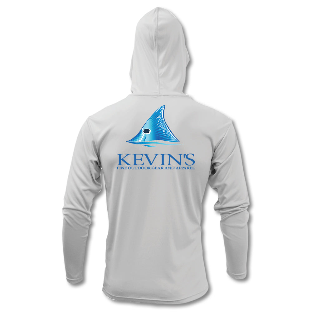 Kevin's Blue Fin Long Sleeve Hoody-Men's Clothing-Silver-S-Kevin's Fine Outdoor Gear & Apparel
