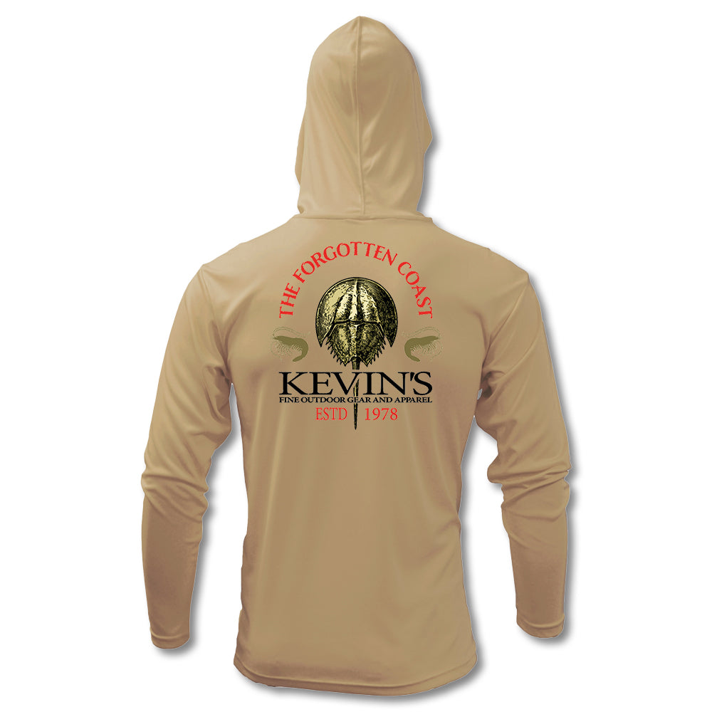 Kevin's Horse Shoe Crab Long Sleeve Hoody-Men's Clothing-Sand-S-Kevin's Fine Outdoor Gear & Apparel